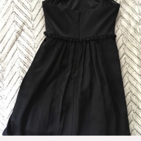 BCBG Black Silk babydoll Strapless Dress 2 NWT - Picture 6 of 7